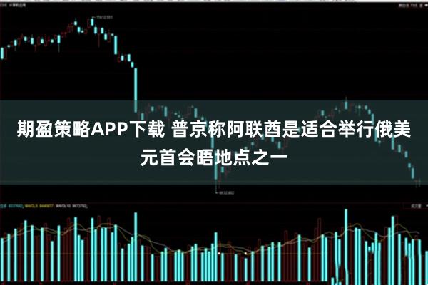 期盈策略APP下载 普京称阿联酋是适合举行俄美元首会晤地点之一