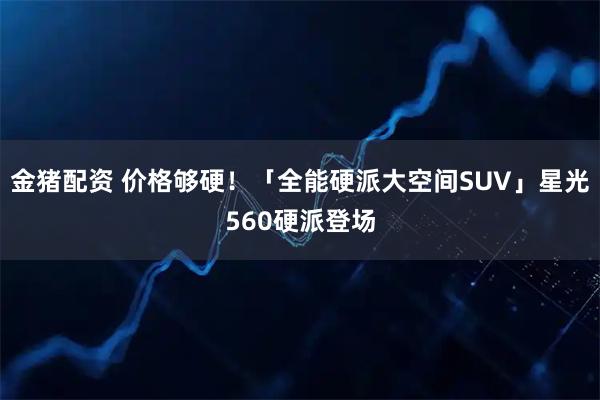 金猪配资 价格够硬!「全能硬派大空间SUV」星光560硬派登场